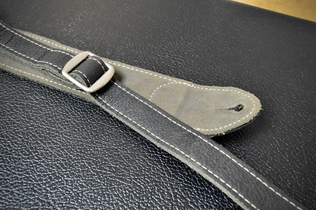 Fender Custom Shop Leather Guitar Strap Black for Guitars & Basses c2023