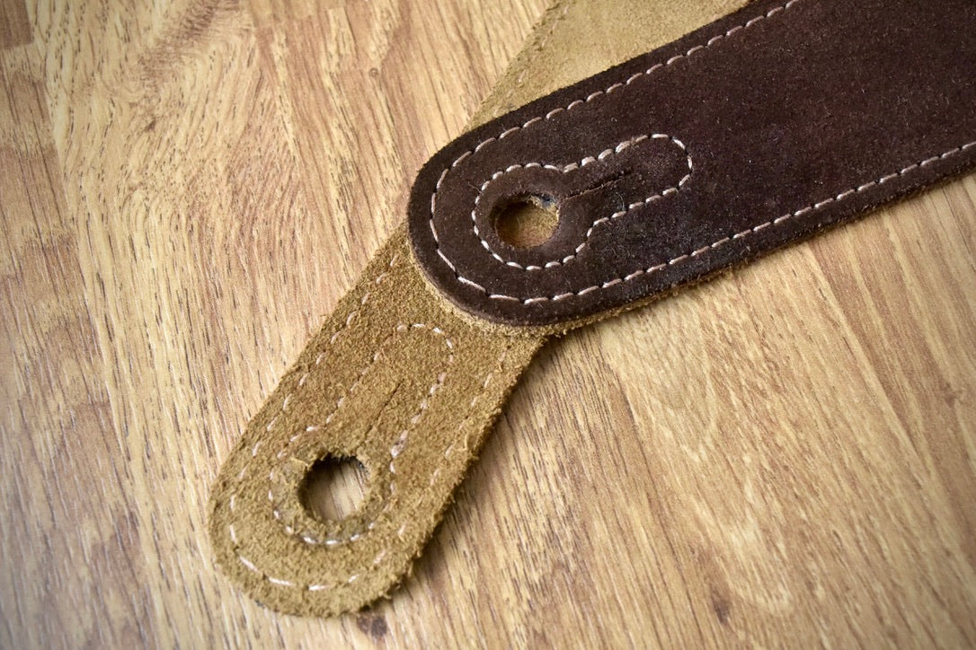 Taylor 2.5" Embroidered Suede Guitar Strap 2023 - Brown