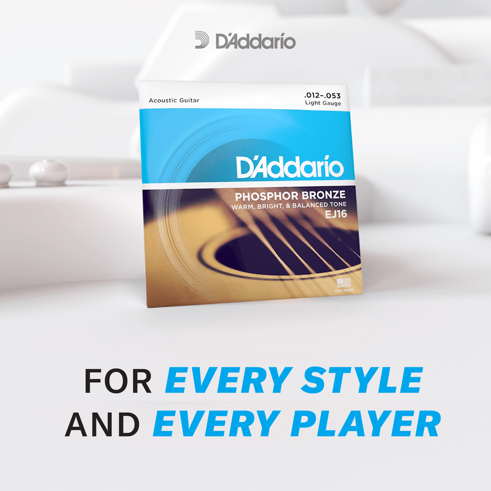 D'Addario 11-52 Custom Light, Phosphor Bronze Acoustic Guitar Strings