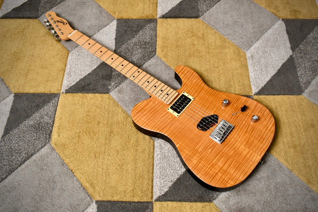 Chandler Custom T-Style Flame Top Trans Amber (Pre-owned, 2002)