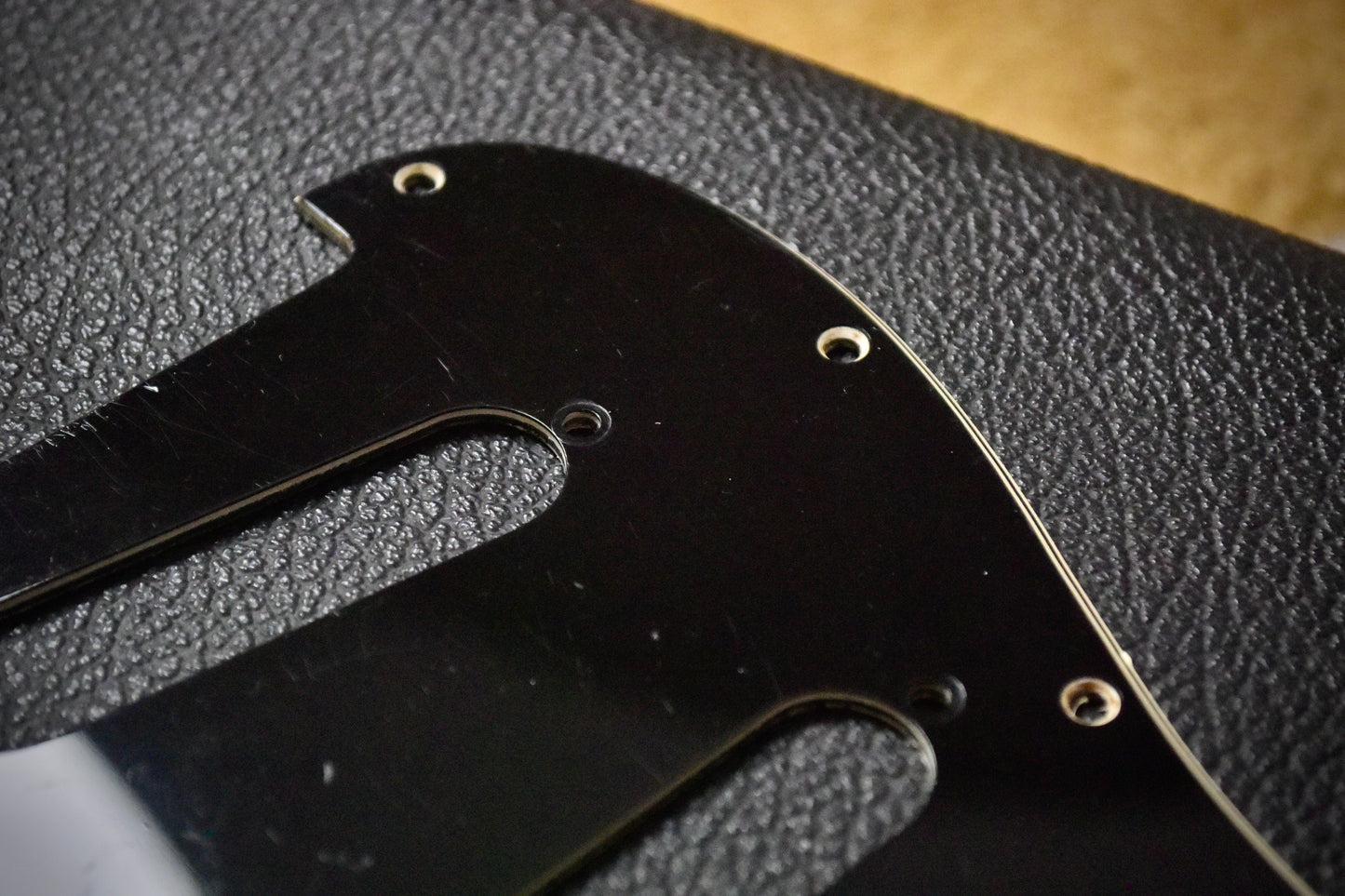 Original 70's Fender Pickguard, 3-Ply, 11-Hole Black - 1970s