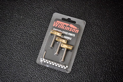 Wilkinson Compensated Brass Saddles Set of 3 for Fender Telecaster Tele Bridge