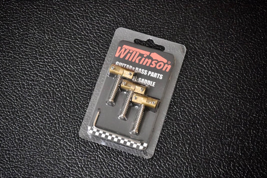 Wilkinson Compensated Brass Saddles Set of 3 for Fender Telecaster Tele Bridge