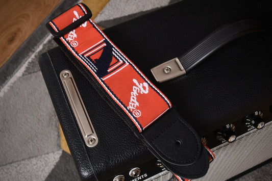 Fender Strap 2 Inch Monogrammed Red/ White/ Blue (Pre-owned)