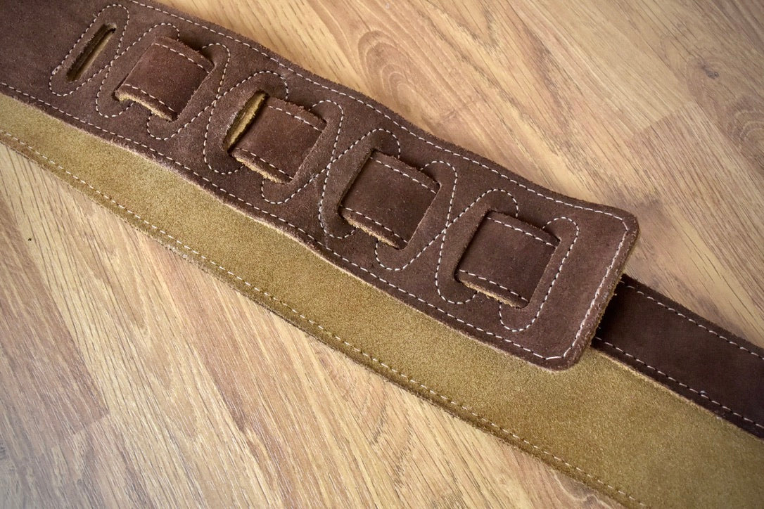 Taylor 2.5" Embroidered Suede Guitar Strap 2023 - Brown