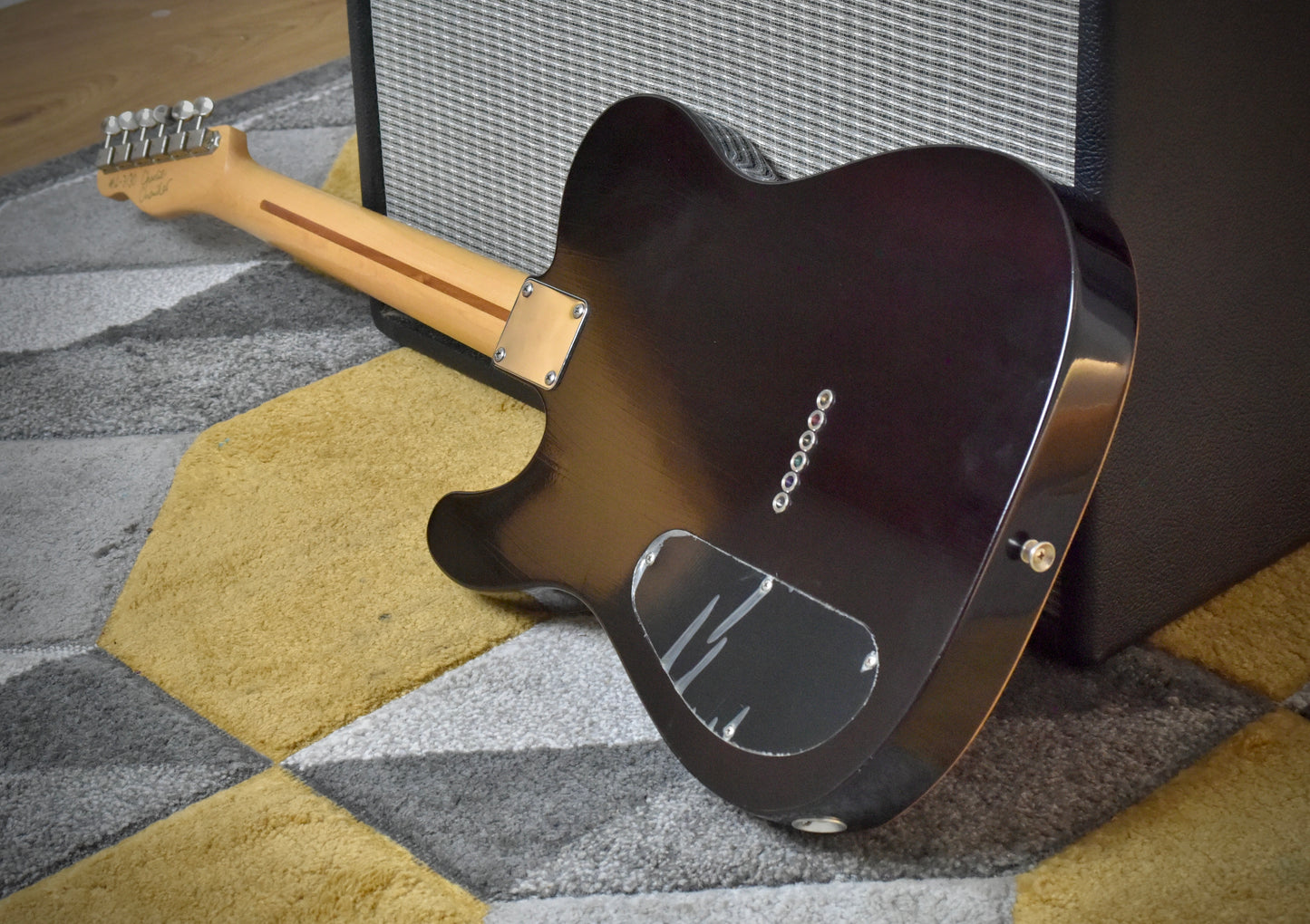 Charlie Chandler Custom Made Luthier T-Type 2002 - Trans Amber / Dark Back