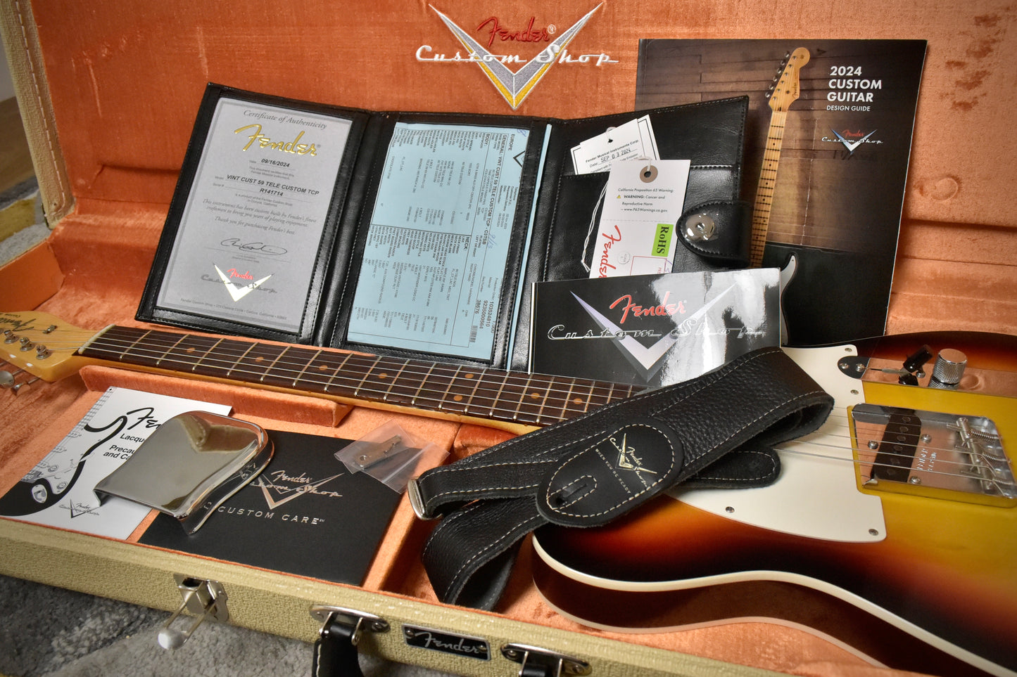 Fender Custom Shop Vintage Custom 1959 Telecaster® Custom - Rosewood 2024 - Chocolate 3-Colour Sunburst