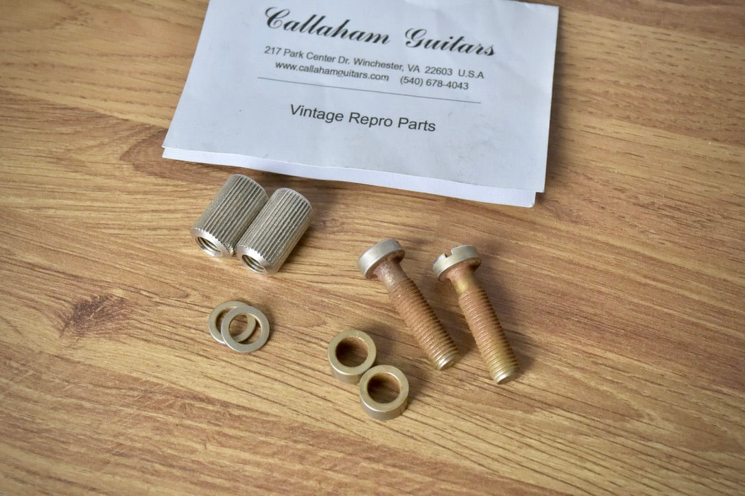 Callaham Gibson Steel Height Adjustable Locking Tailpiece Studs 2010s - Distressed