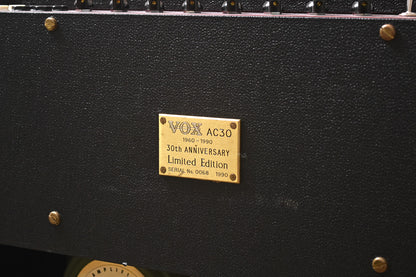 Vox AC30TB 30th Anniversary Top Boost Limited Edition 3-Channel 30-Watt 2x12" Guitar Combo 1990 - Black
