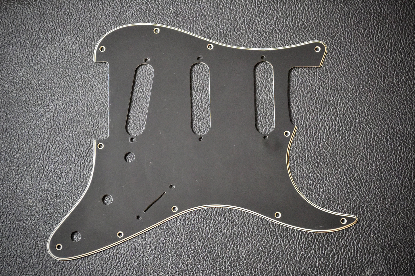 Original 70's Fender Pickguard, 3-Ply, 11-Hole Black - 1970s