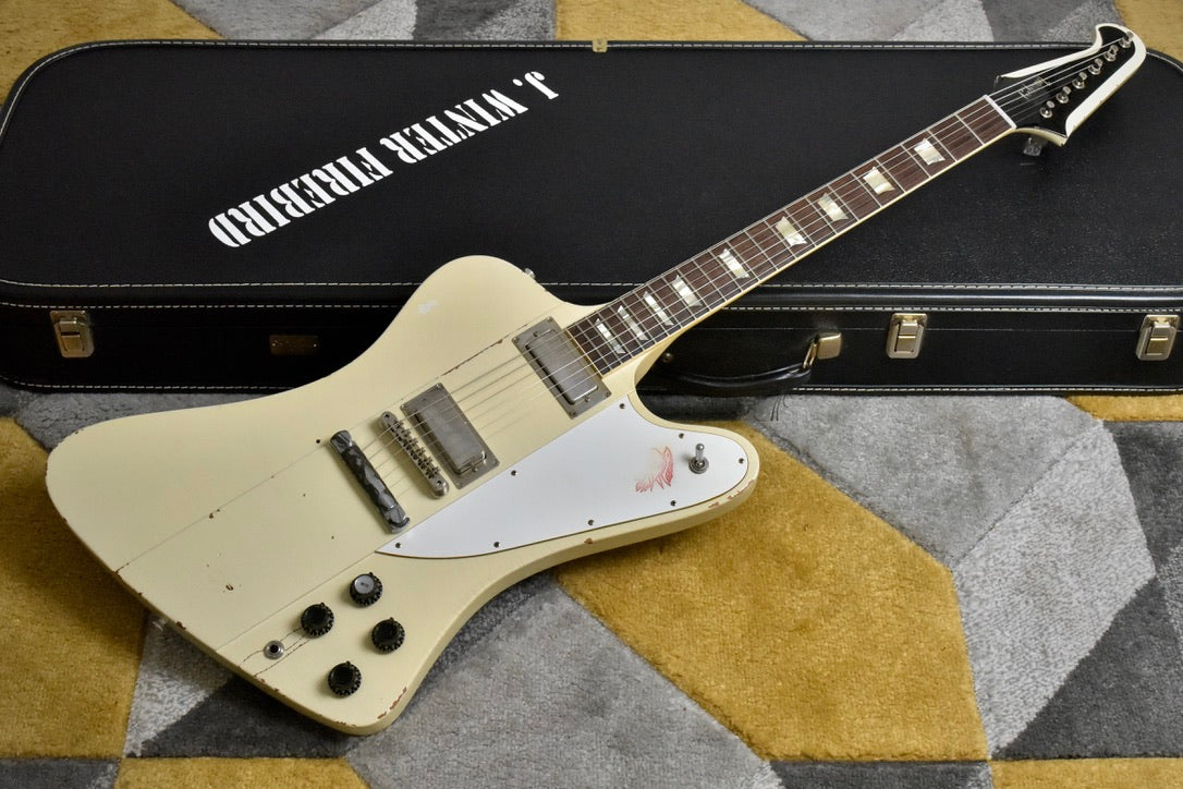 Gibson Custom Shop Murphy Lab '64 Johnny Winter Signature Firebird V 2021 - Polaris White Aged