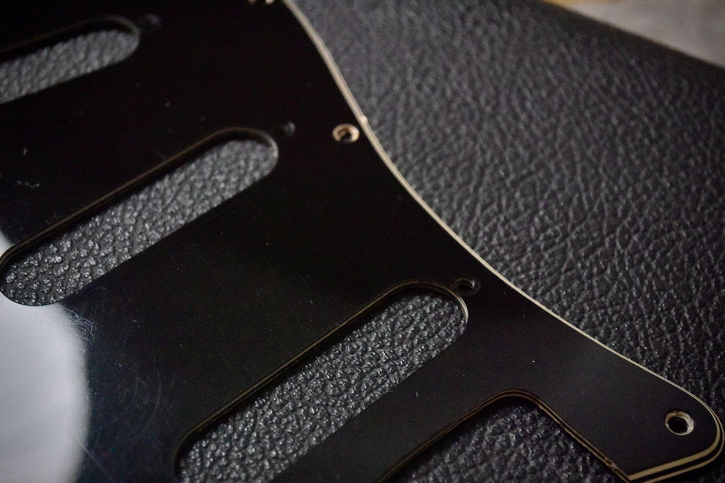 Original 70's Fender Pickguard, 3-Ply, 11-Hole Black - 1970s