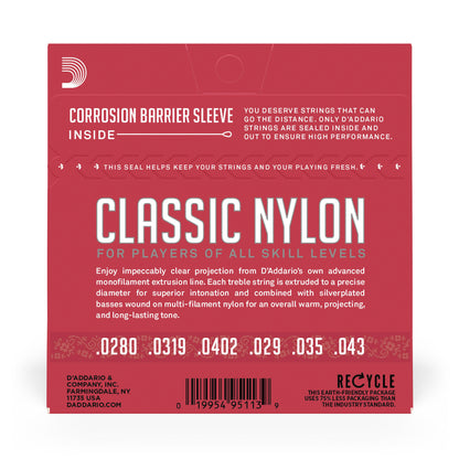 D'Addario Normal Tension, Classic Nylon Student Classical Guitar Strings