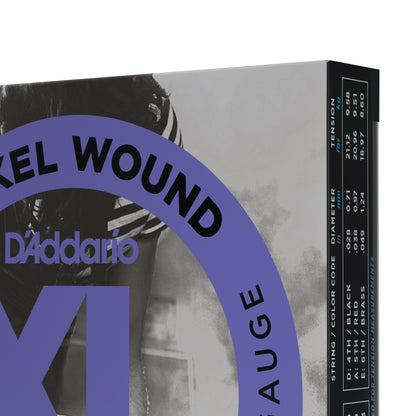 D'Addario 11-49 Medium, XL Nickel Electric Guitar Strings 3-Pack