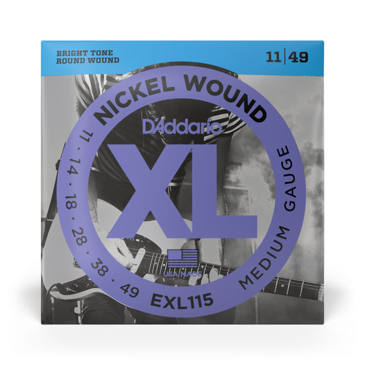 D'Addario 11-49 Medium, XL Nickel Electric Guitar Strings