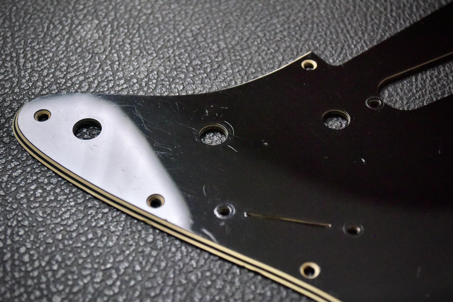 Original 70's Fender Pickguard, 3-Ply, 11-Hole Black - 1970s