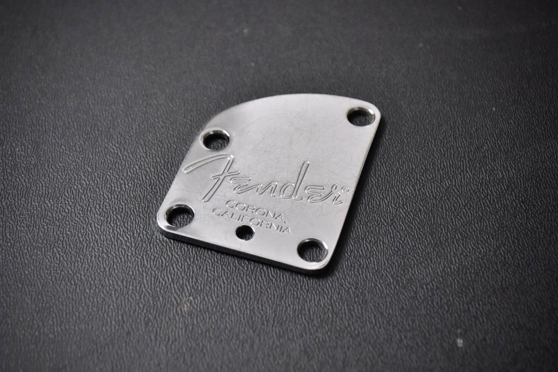 Fender American Deluxe Contoured Heel Neck Plate w/ Micro-Tilt 2010s - Aged Chrome