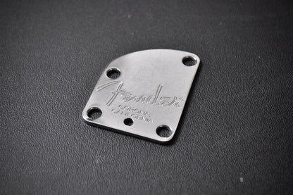 Fender American Deluxe Contoured Heel Neck Plate w/ Micro-Tilt 2010s - Aged Chrome