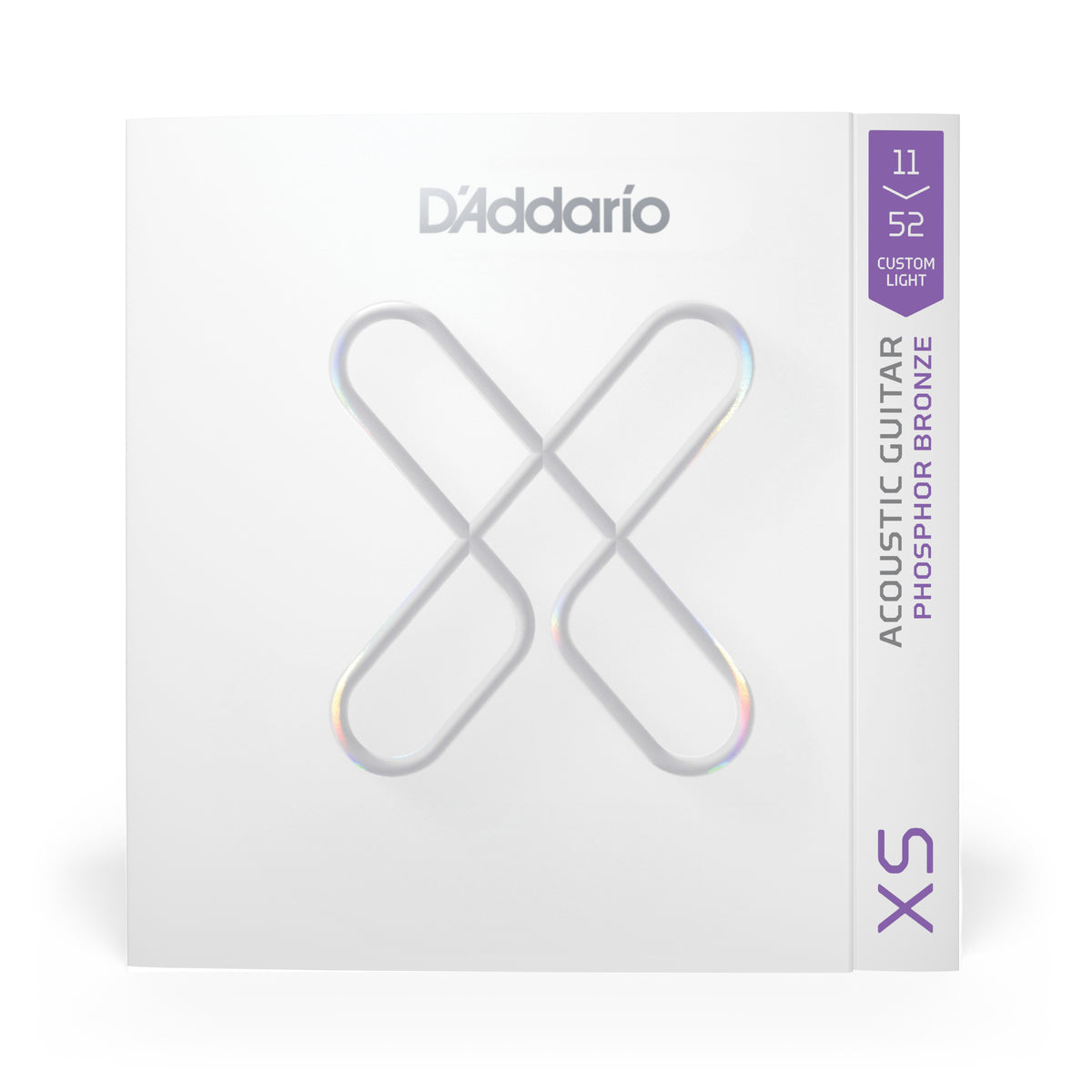 D'Addario 11-52 Custom Light, XS Phosphor Bronze Coated Acoustic Guitar Strings