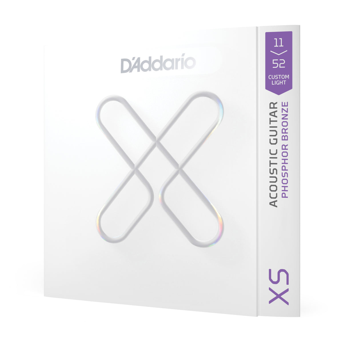 D'Addario 11-52 Custom Light, XS Phosphor Bronze Coated Acoustic Guitar Strings