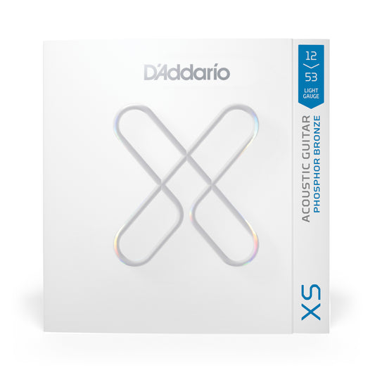 D'Addario 12-53 Light, XS Phosphor Bronze Coated Acoustic Guitar Strings