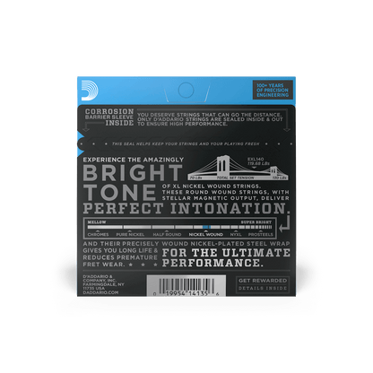 D'Addario 10-52 Light Top/Heavy Bottom, XL Nickel Electric Guitar Strings