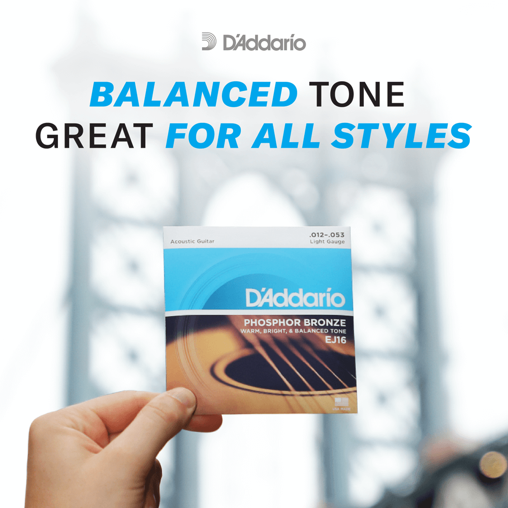 D'Addario 11-52 Custom Light, Phosphor Bronze Acoustic Guitar Strings